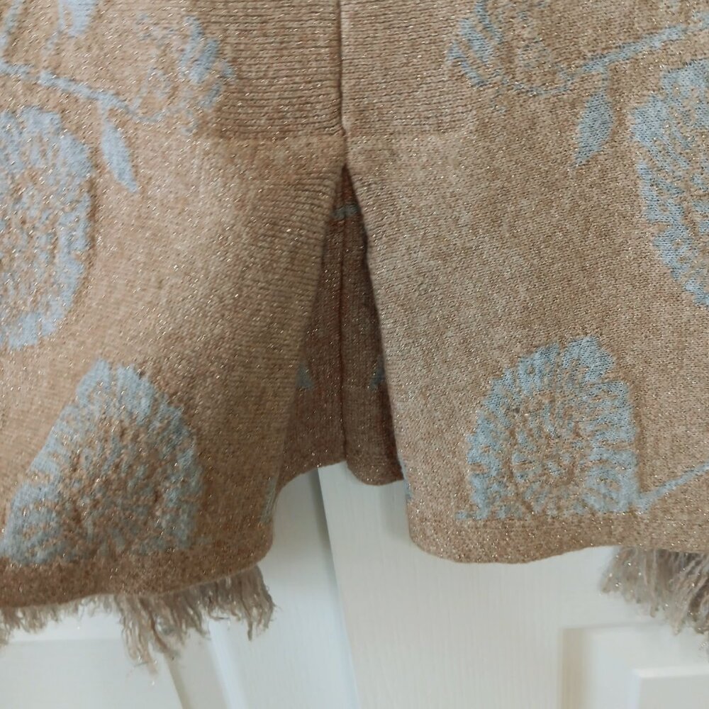 Anthropologie Women's Gold Angel Of The North Icebloom Cardigan Size M - Picture 9 of 14